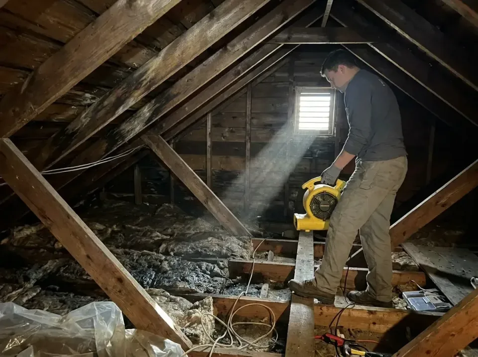 attic-water-damage-drying-proc-007 — frequently asked questions, Emergency Water Extraction & 24/7 Flood Response in Eggerts…